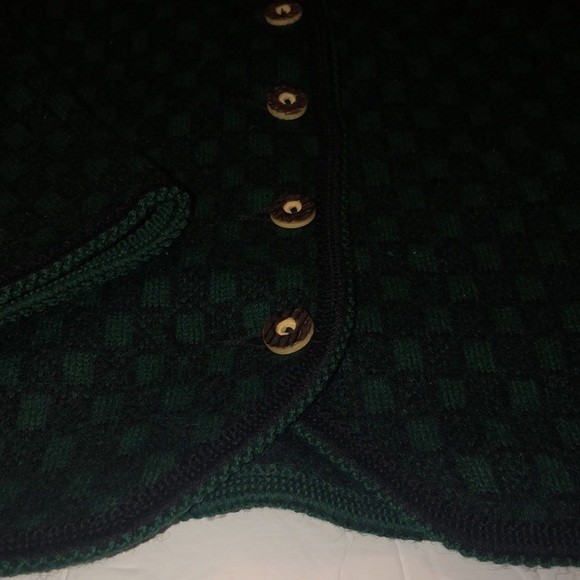 Original Distler Trachten Checkered Sweater Jacket - Picture 6 of 10